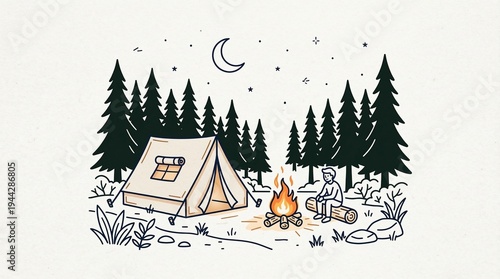 camping in the mountains