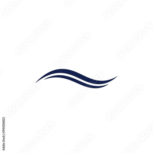 Wallpaper Mural Blue Wavy Lines Abstract Design Element. Torontodigital.ca