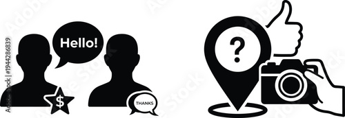 Social media and location-based query illustration