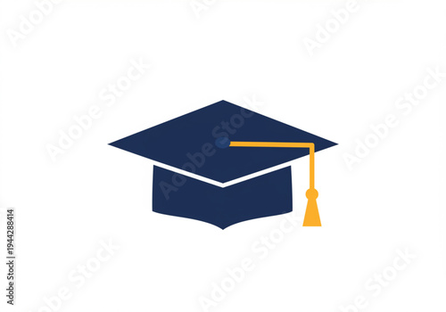 Graduation Cap Illustration with Tassel Detail.