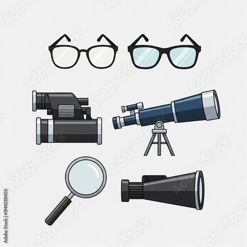 Glasses Camera Telescope Magnifying Glass Binoculars.
