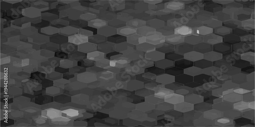 Seamless 3d geometric pattern featuring a black and white abstract background with grey square tiles and cube shapes for a modern art wallpaper texture