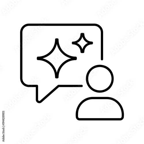 AI assistant bubble + user