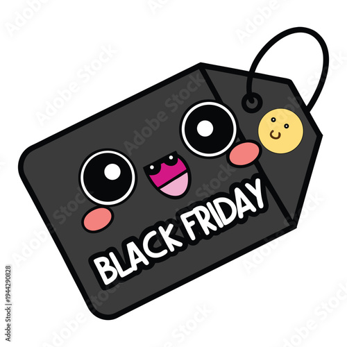 A bold Black Friday tag featuring striking colors and clear text, perfect for grabbing attention and highlighting huge deals, discounts, and special offers.
