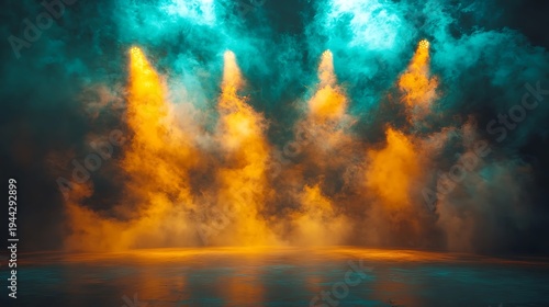 Dramatic stage lighting effect background