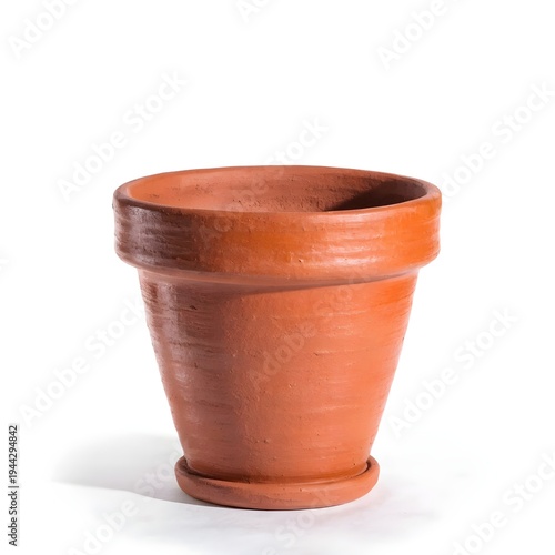clay pot isolated on white