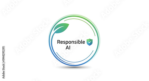 Responsible ai logo with green leaf and checkmark