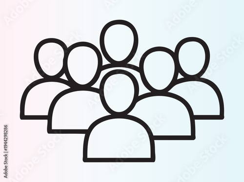 Group of people icon isolated illustration for teamwork concept