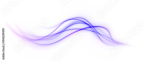 Abstract glowing line flows across transparent PNG background. Neon light bends smoothly like liquid energy. Spark particles shine around the radiant trail.