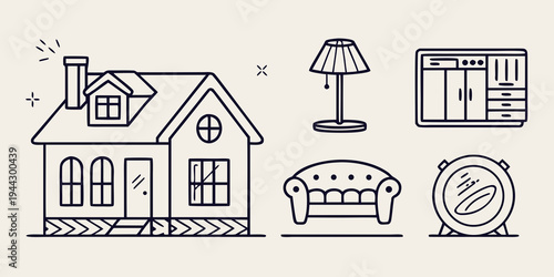 A charming house with a lamp, sofa, and washing machine in a cozy living room.