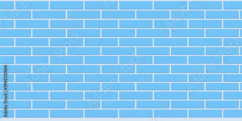Blue brick wall texture background with brick pattern and construction surface style