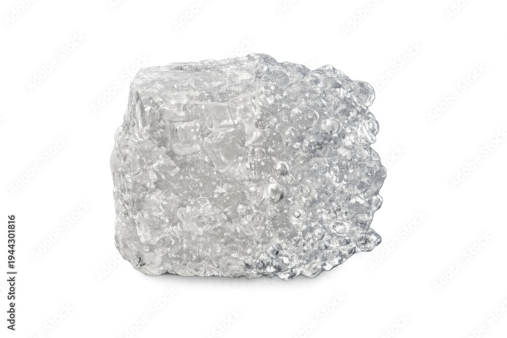 Fototapeta premium Crushed ice block with transparent background