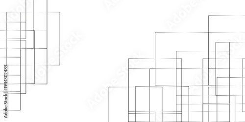 Vector for presentation. Abstract White line pattern texture.  Modern minimal and clean white background with realistic line. seamless random chaotic digital line business concept.