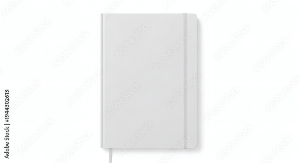 Fototapeta premium A clean, minimalist notebook with an air of sophistication, ready to capture your thoughts, ideas, and aspirations. 