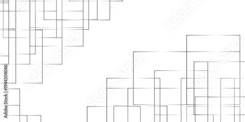 Vector for presentation. Abstract White line pattern texture.  Modern minimal and clean white background with realistic line. seamless random chaotic digital line business concept.