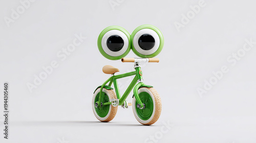 Anthropomorphic Big-Eye Cartoon Bicycle