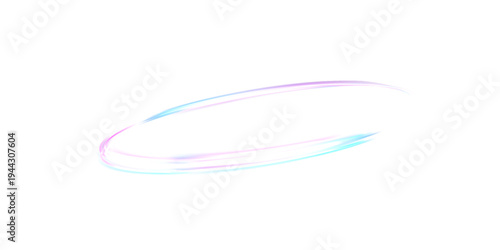 Abstract circular light effect on a white background. Dynamic bright lines with a glowing effect. Rotating light effect for gaming and advertising designs.