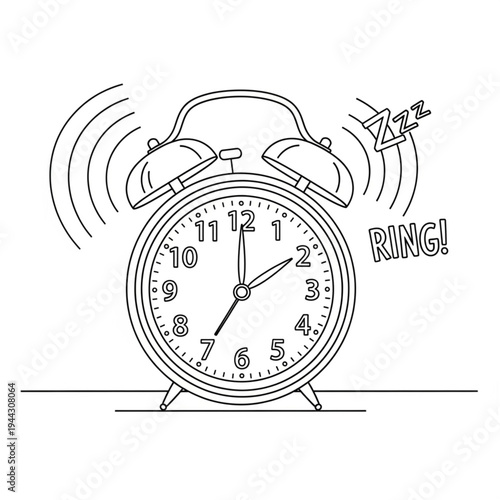 Alarm Clock Ringing Loudly in Motion.