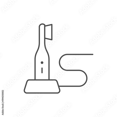 Electric toothbrush line outline icon