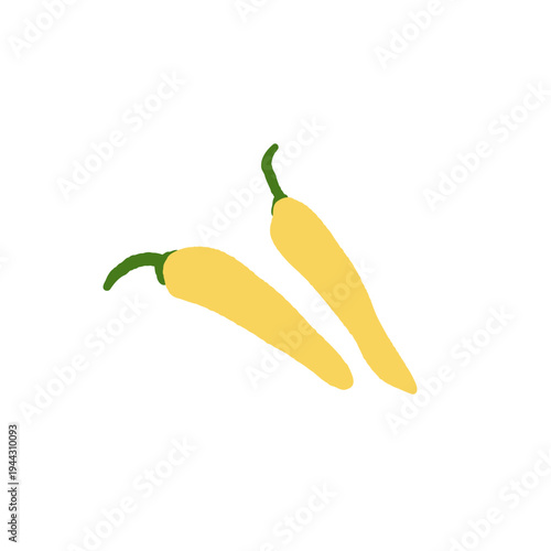 Pepper variety set. Bell, chili, jalapeno, habanero, banana, poblano, cayenne, sweet pepper types. Vegetable collection hand drawn vector illustration