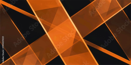 Abstract geometric lines in shades of orange and black create a sense of movement and depth, perfect for contemporary design. 