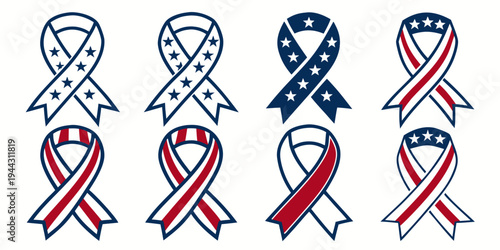 A collection of various awareness ribbons displayed in a row.