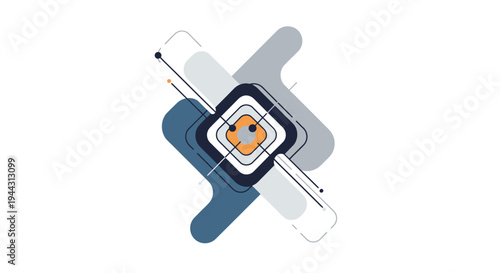 Smartwatch with orange screen closeup.