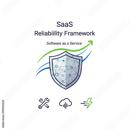 Software as a Service Shield Icon.