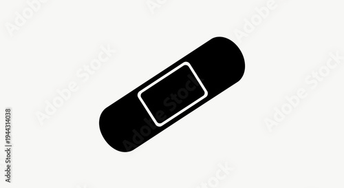 Black Band Aid Medical Patch.