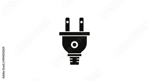 Black plug electrical power socket.