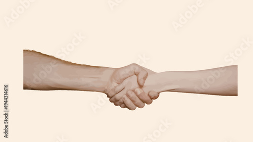 Handshake between two people