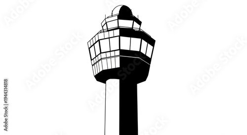 Fotografie Control tower with glass windows.