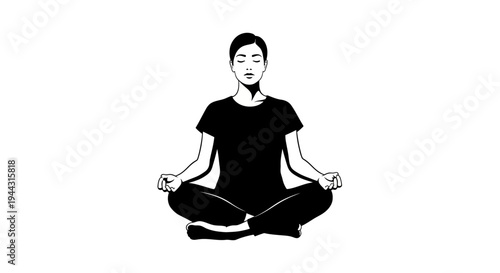 Man sitting in meditation pose.