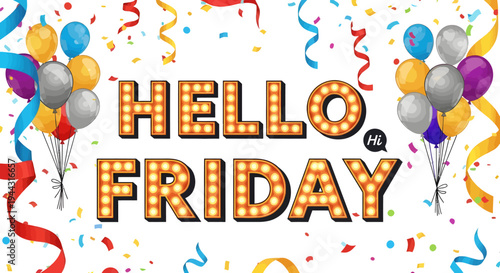 Happy Birthday Party Colorful Celebration Vector Illustration