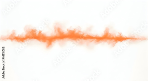 A blurry orange line on a white background