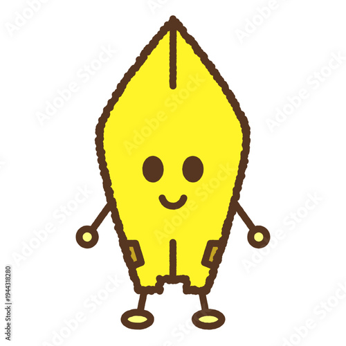 手書き風のキャラクター単品アイコンイラスト　サーフボード