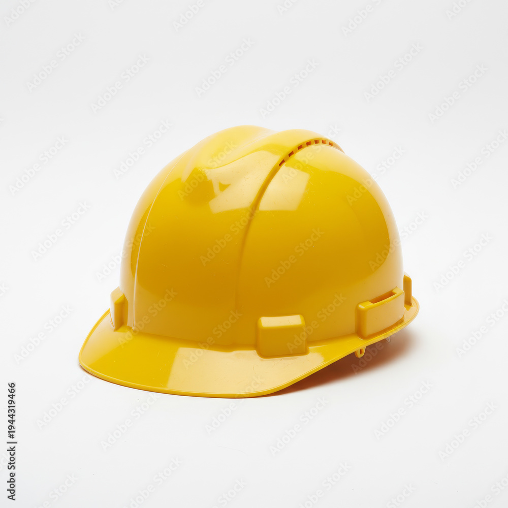 Fototapeta premium Yellow Safety Helmet Isolated on White Background