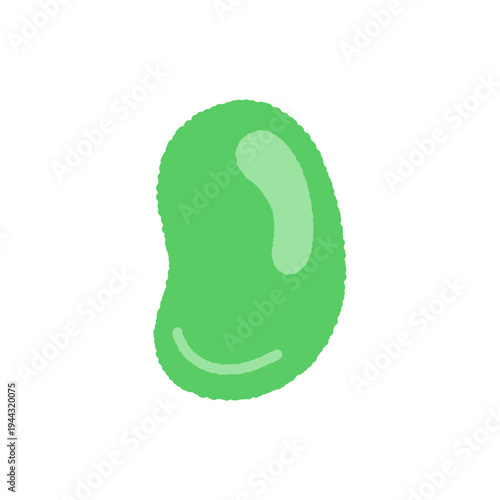 手書き風の単品アイコンイラスト　野菜　そら豆