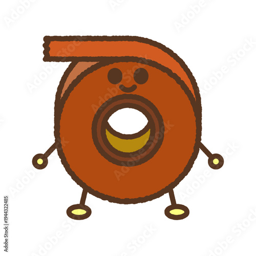 キャラクター風の単品アイコンイラスト　ガムテープ