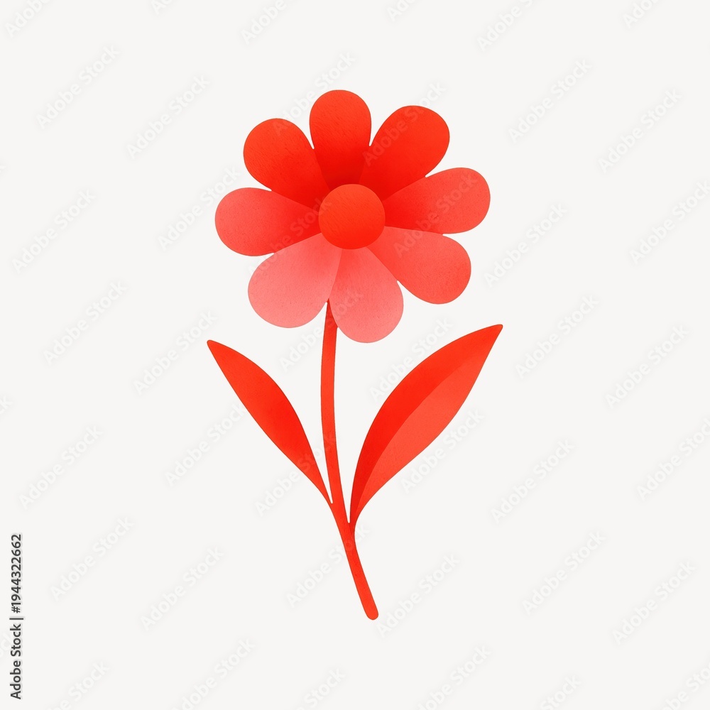 Fototapeta premium Red paper flower art
