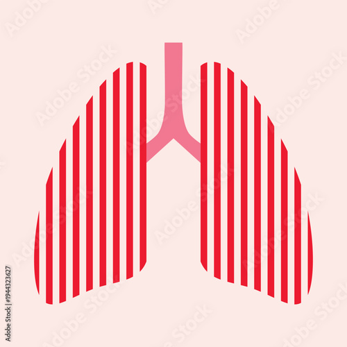 Lungs icon in vector 