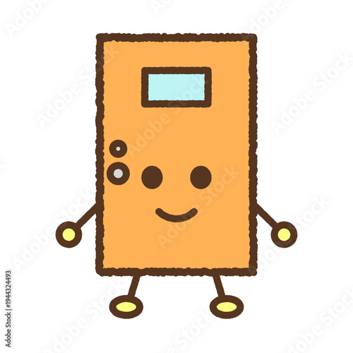 キャラクター風の単品アイコンイラスト　ドア