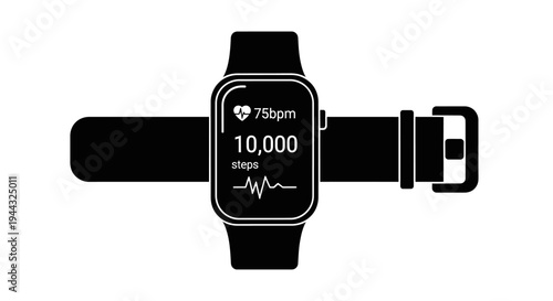 Smartwatch with heart rate display.