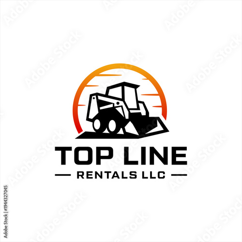 Top Line Rentals LLC Skid Steer Loader Logo.