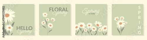 A set of spring-themed postcards and posts, suitable for posts, banners, cards, and other purposes.