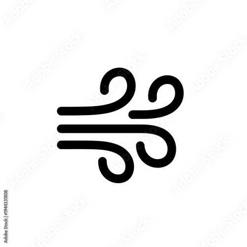 Wind blowing icon symbol sign.