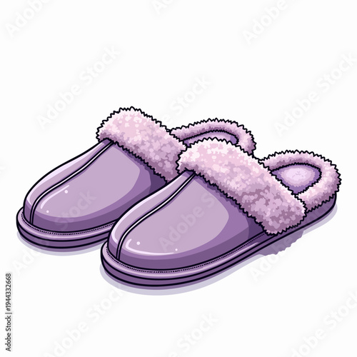 Purple house slippers icon