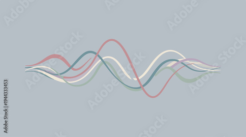 Abstract Waveform Lines - A Visual Representation of Sound and Data.
