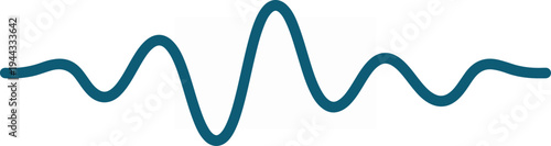 Blue wave pattern representing sound or signal frequency.