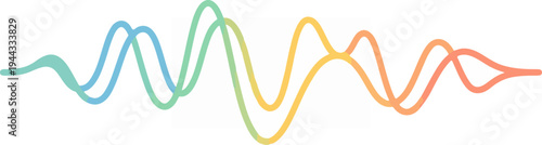 Colorful Waveform Illustration Representing Sound and Audio Visualization.
